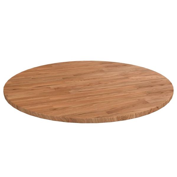 vidaXL Okrúhla stolová doska bledohnedá Ø80x1,5cm ošetrený masívny dub