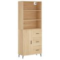 vidaXL Vysoká skrinka dub sonoma 69,5x34x180 cm spracované drevo