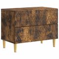 vidaXL Nočný stolík Dymový dub 62 x 34,5 x 48 cm Kompozitné drevo