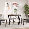 vidaXL Jedálenský stolík v tvare X 100x50x75,5 cm borovica a oceľ