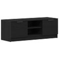 vidaXL TV skrinka 102 x 32 x 35.5 cm Čierny dub Kompozitné drevo