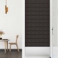 vidaXL Nástenné panely 12 ks čierne 90x15 cm umelá koža 1,62 m²