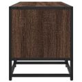 vidaXL TV skrinka hnedý dub 120x35x41 cm kompozitné drevo a kov