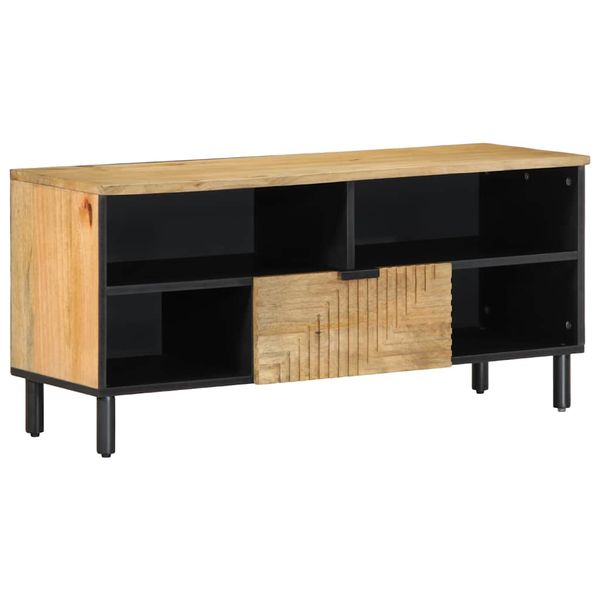 VidaXL TV skrinka Hnedá 100x33x46 cm Masívne drevo Mango