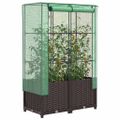 vidaXL Záhon s krytom na skleník ratanový vzhľad 80x40x138 cm