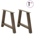 vidaXL Nohy konferenčného stolíka v tvare A, 2 ks, 70 x (42-43) cm, oceľ