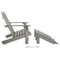 vidaXL 2-miestna záhradná stolička a taburetka Adirondack jedľa sivá