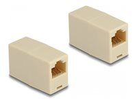 Adaptér RJ45 zásuvka do RJ45 zásuvka UTP béžová