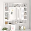 vidaXL LED kúpeľňová zrkadlová skrinka lesklá biela 91x15x76,5 cm