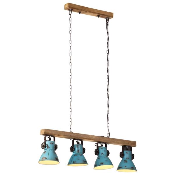 vidaXL Stropná lampa 25 W šmuhovaná modrá 90x24x111 cm E27