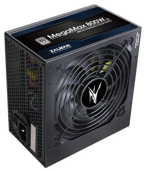 Zalman zdroj MegaMax 800W/ ATX / akt. PFC / 120mm ventilátor / 80PLUS Zdroj, ATX, 800W, aktivní PFC, 120mm ventilátor, odpojitelné kabely, 80PLUS Standard