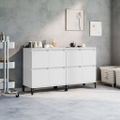 vidaXL Komody 2 ks biele 60x35x70 cm spracované drevo