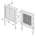 Mriežka VENTS MV 100Rs 154x154mm s reguláciou