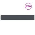 vidaXL Obrubník trávnika 30 ks 15 x 103 cm Oceľ Antracitová