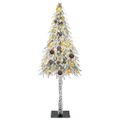 vidaXL Vianočný stromček s 150 LED-i Biela 150 cm PE a oceľ