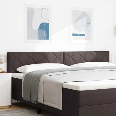 vidaXL LED hlavová doska Hnedá 200 cm látka