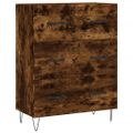 vidaXL Vysoká skrinka dymový dub 69,5x34x180 cm spracované drevo