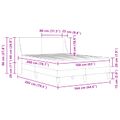 vidaXL Rám postele s matracom Čierny 160 x 200 cm Polyester
