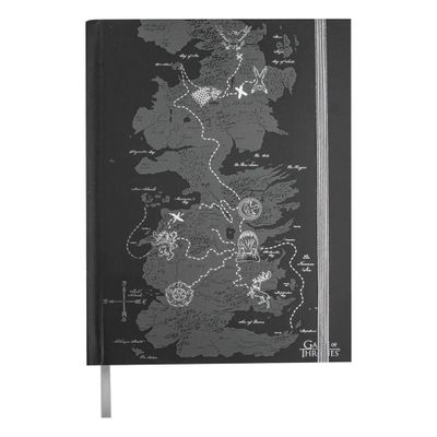 Zápisník Game of Thrones - Západná Zem, s mapou