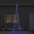 vidaXL LED vianočný stromček Modrá 302,5 cm Kov