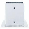 vidaXL Podnože stĺpikov štvorcové 12 ks Strieborná 101x101 mm