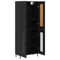 vidaXL Highboard 2 ks Čierny dub 69,5 x 34 x 180 cm Kompozitné drevo