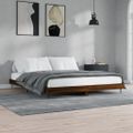 VidaXL Rám postele bez matraca Dub hnedý 200x200 cm Konštrukcia dreva