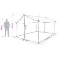 vidaXL Stanový plachty s sieťovými stenami 340 x 260 x 220 cm Zelená