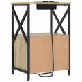 vidaXL Nočný stolík 2 ks Sonoma dub 40 x 31 x 60 cm Kompozitné drevo