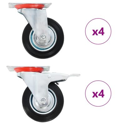 vidaXL Otočné kolieska 8 ks 100 mm