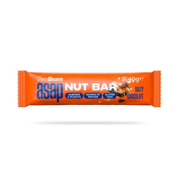 ASAP Nut Bar - GymBeam, slaná čokoláda, 40 g