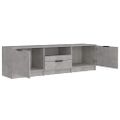vidaXL TV stolík betónový sivý 140x35x40 cm spracované drevo