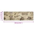 vidaXL Kuchynský koberec umývateľný Coffee hnedý 45x150 cm zamat
