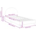 vidaXL Detský rám na posteľ s čelom Svetlosivá 90x200 cm Bouclé