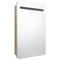 vidaXL LED kúpeľňová zrkadlová skrinka farba dubu 60x11x80 cm