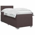 vidaXL Posteľ boxspring s matracom Tmavohnedá 80 x 200 cm Látka
