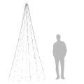 vidaXL Vianočný stromček na stožiari 500 modrých LED 300 cm