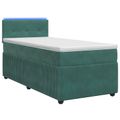vidaXL Posteľ boxspring s matracom Tmavozelená 90 x 200 cm Zamat