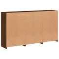 vidaXL Komoda s LED svetlami hnedý dub 181,5x37x100 cm
