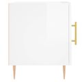 vidaXL Nočné stolíky 2 ks vysoký lesk biele 40x40x50 cm kompoz. drevo