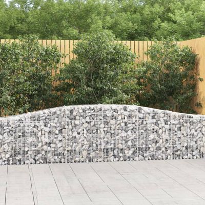 vidaXL Oblúkový gabionový kôš 8 ks 400x30x60/80 cm pozinkované železo