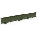 vidaXL Obrubník trávnika 10 ks 103 x 15 cm Oceľ Olivovo zelená