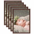 vidaXL Fotorámiky na stenu alebo stôl 5 ks tmavočervené 29,7x42 cm