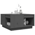 vidaXL Konferenčný stolík sivý 60x61x32,5 cm borovicový masív