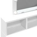 vidaXL Toaletný stolík s LED biely 80x41x144,5 cm