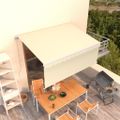 vidaXL Ručne zaťahovacia markíza s tienidlom 3,5x2,5 m krémová