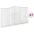 vidaXL Oblúkový gabionový kôš 7 ks 400x50x220/240cm pozinkované železo
