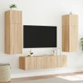 vidaXL TV nástenné skrinky s LED svetlami 2 ks dub sonoma 60x35x31 cm