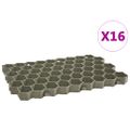 vidaXL Zatrávňovacie mriežky 16 ks zelené 60x40x3 cm plast
