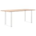vidaXL Nohy k jedálenskému stolu v tvare U, 2 ks, biele, 70 x (72-73) cm, oceľové